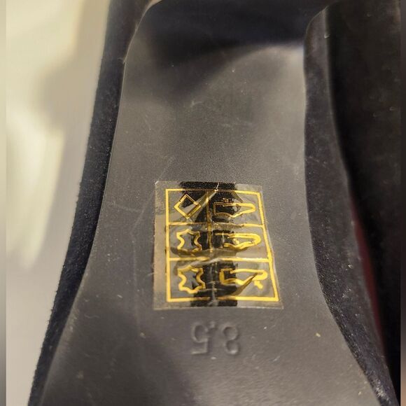 Jeffrey Campbell California Black Suede Square Toe Chunky Heel Pumps Sz.8.5 $135 - Picture 7 of 7